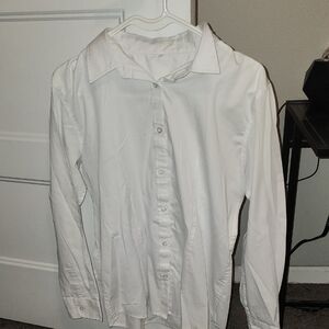 Kids' White Button-Down Shirt - Classic School Style